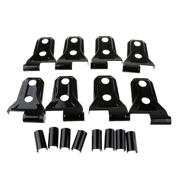 

8 pcs / 4 двери abs двери автомобиля шарнир крышки уравновешивания черный для jeep wrangler jl 2018