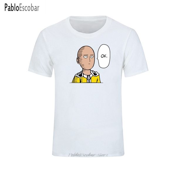 

men t shirts anime one punch man ok digital printed 100% combed cotton casual tee short sleeve t shirt t shirt