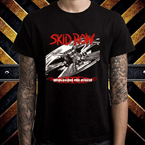 

skid row оборотов в минуту mens черная футболка размер s m l xl 2xl 3xl