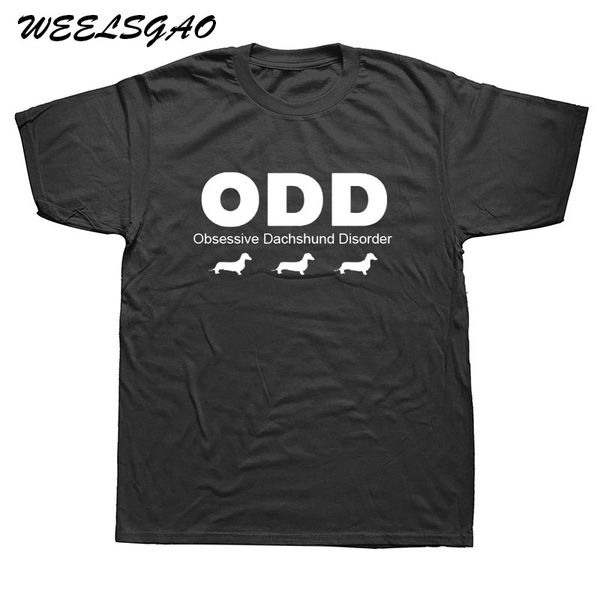 

odd obsessive dachshund disorder dog funny christmas man short sleeve t-shirt cotton t shirt men