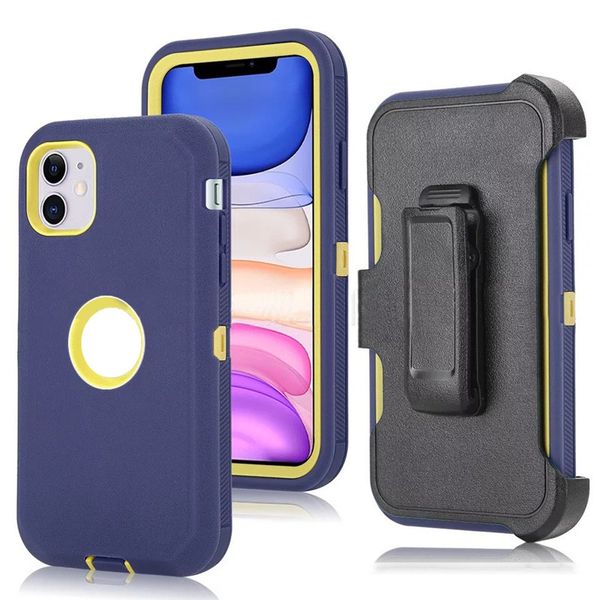 

for iphone 11 xr xs max 6 7 8 plus 3 in 1 rugged hybrid shock absorbing protective belt clip case cover