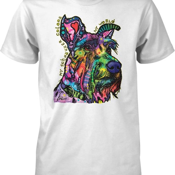 

my schnauzer colors my world mens t shirt nofo_01058