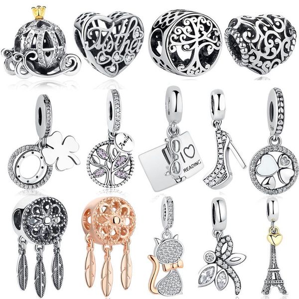 

other cute cat sweet heart bead fit original charms bracelet necklace 925 sterling silver fashion jewelry for women diy making