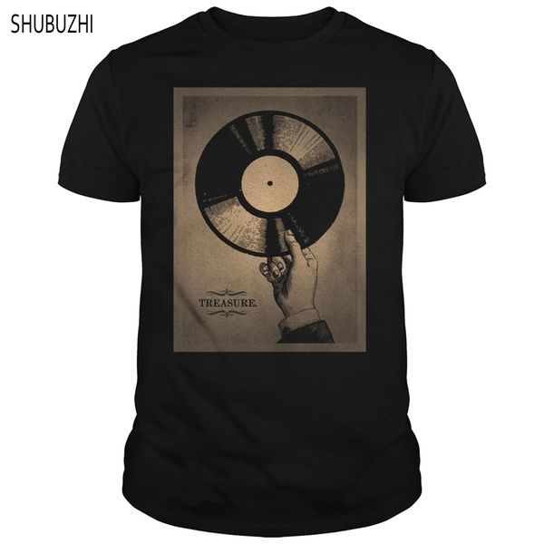 

men summer tee-shirt brand tees funny men t shirt poster disc vinyl retro cool t-shirt euro size cotton tshirt