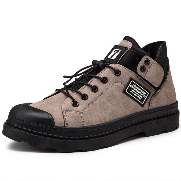 

2020 autumn early winter shoes men boots fashion cool young men street shoes casual ankle boots male footwear ka1873, Black