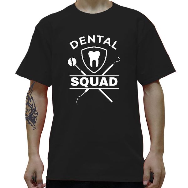 

новый забавный стоматологический отряд стоматолог t shirt мужчины короткие рукава hip hop крупногабаритные o-образным вырезом хлопок футболк