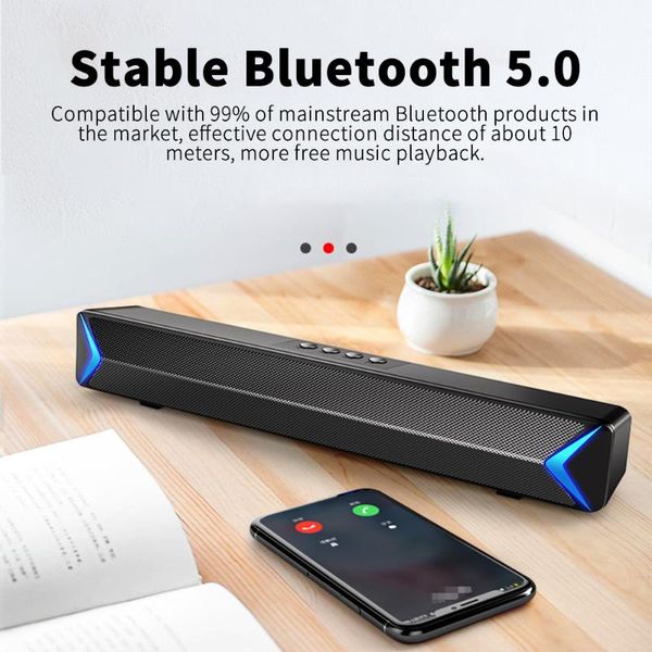 

bluetooth speaker wireless strip sound bar subwoofer home game smart outdoor usb 3d sound effect tf card aux audio playback