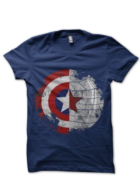 

captain america navy blue tee(1