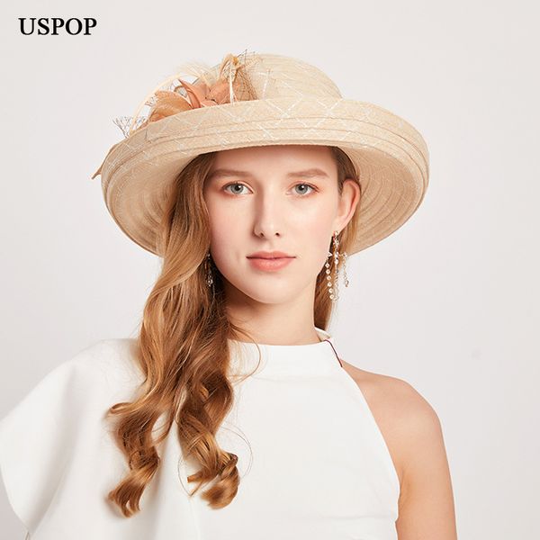 

stingy brim hats uspop 2021 summer women straw fedoras female curling hat casual bow retro sun, Blue;gray