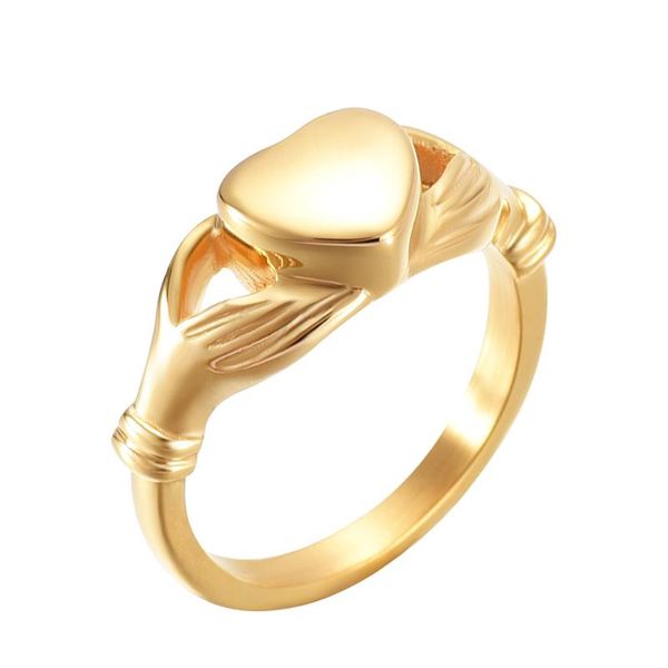 

lkj01 steel, gold, black, pink cremation ring memorial heart urn keepske jewelry ring for loved ones ashes holder (#6 #7 #8 #9, Golden;silver