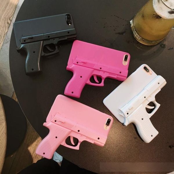 

fashion 3d gun shape hard pc phone shell case cover for iphone xr 6 6s 7 8 plus x xs max pistol toy style