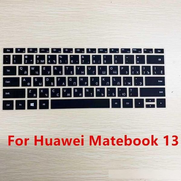 

russian language letter silicone keyboard cover sticker for huawei matebook 13 x pro 13.9 2020 notebook guard protective film