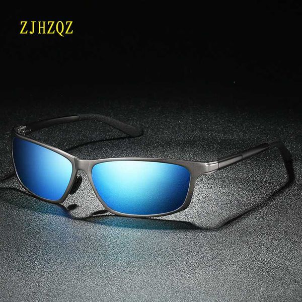

zjhzqz мень поляризованные очки для женщин night vision goggles драйверы uv400 зеркало синий красный черный объектив мужской metal óculos, White;black