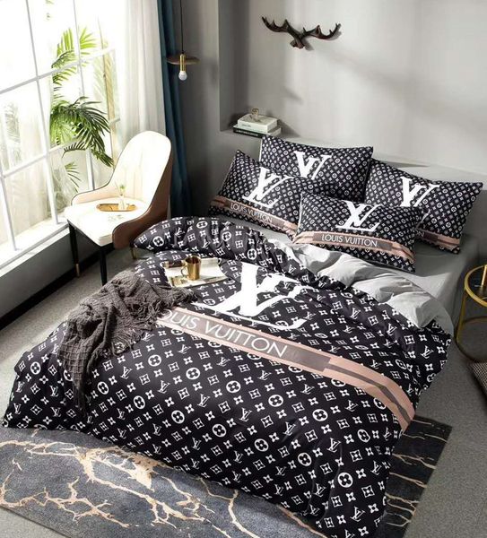 

branded cotton bedding sets winter household lovely designer 2 pillowcase 1 duvet cover 1 sheet bedclothes