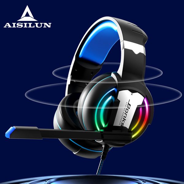 

profession gaming headset with box deep bass game headphones with microphone for computer gamer 7.1 usb channel surround sound