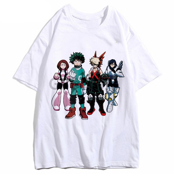 

summer harajuku loose short sleeve women t-shirt japan bakugou katsuki my hero academia anime print midoriya izuku casual