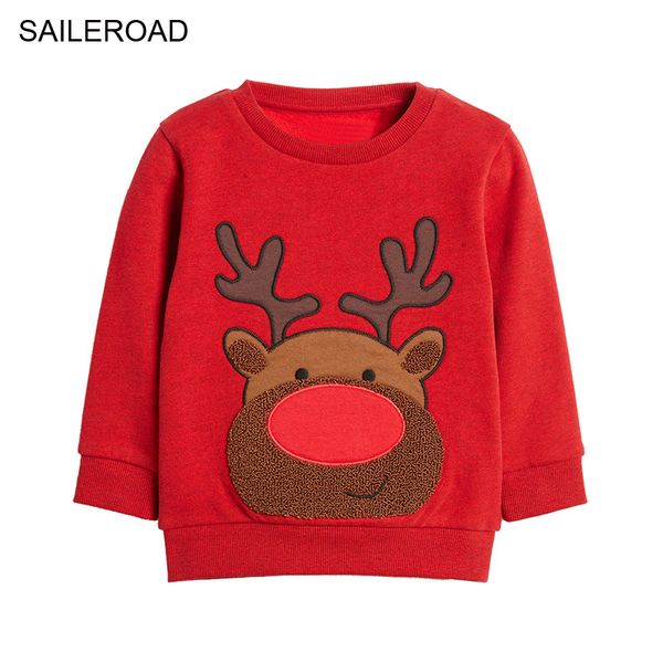 

saileroad girls boys sweatshirts animal deer christmas children's clothes for autumn 2020 kids shirts hooded christmas costume, Black