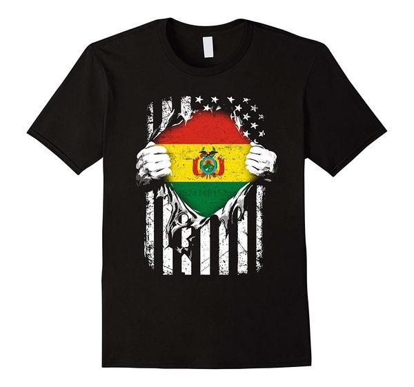 

мужские супер боливия сердца американский флаг patriot боливийский tshirt большой черный