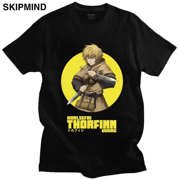 

thorfinn vinland saga t-shirt men's cotton adventure fiction anime manga karlsefni tee shirt short sleeve casual tshirt clothes