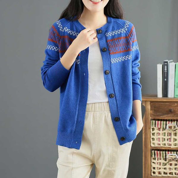 

women's knits & tees autumn women knitted cardigan sweater with button female fall long sleeve o-neck casual open stitch outwear ladies, White