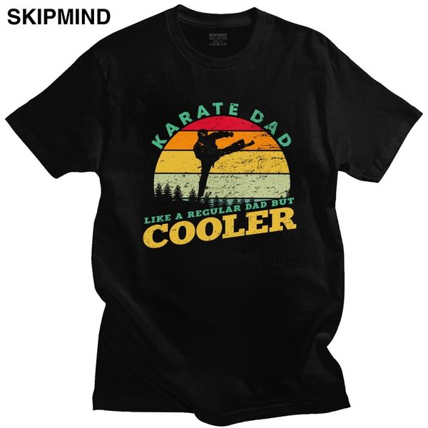 

vintage karate dad tshirt men short sleeved 100% cotton t-shirt retro print martial arts karateka tee shirts clothing gift