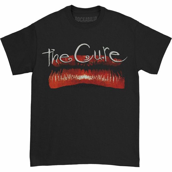 

cure men lips vintage t-shirt black