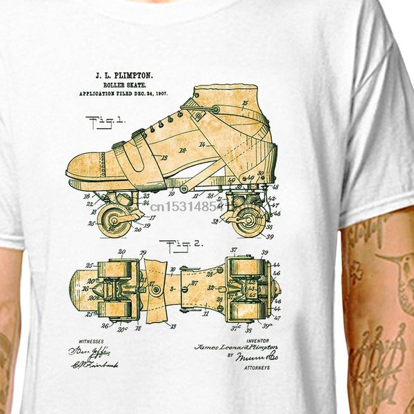 

тенниску роликовые коньки патент сша 100% хлопок тройники (lazycarrot) ретро катание спорт конькобежец ролика дерби лопаток лопаточного