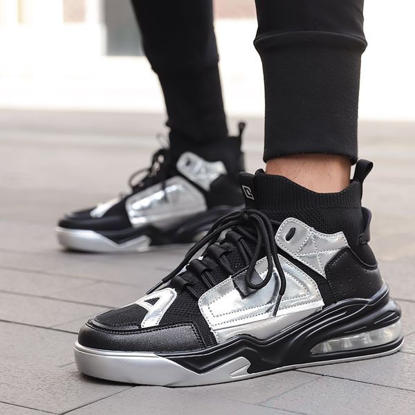 

athletic & outdoor men casual shoes fashion comfortable trend sneakers walking, Black