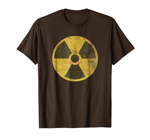 

brand men shirt biohazard radioactive symbol old vintage rusted sign t shirt