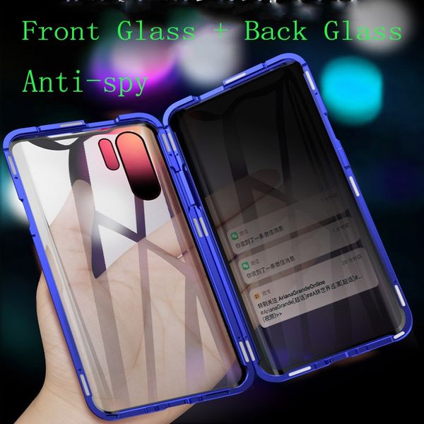 

double-sided glass magnetic adsorption anti-peep protection cover for huawei p30 pro mobile phone case