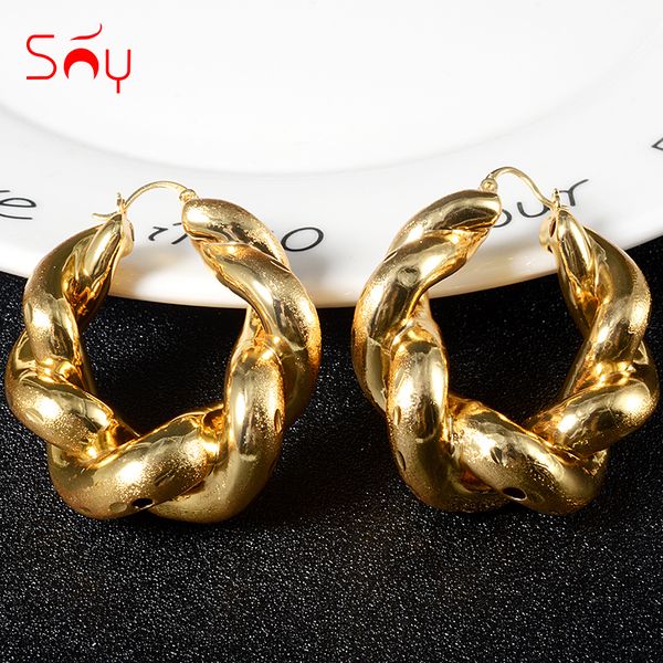 

hoop & huggie sunny jewelry fashion 2021 design earrings for women round daily wear, Golden;silver