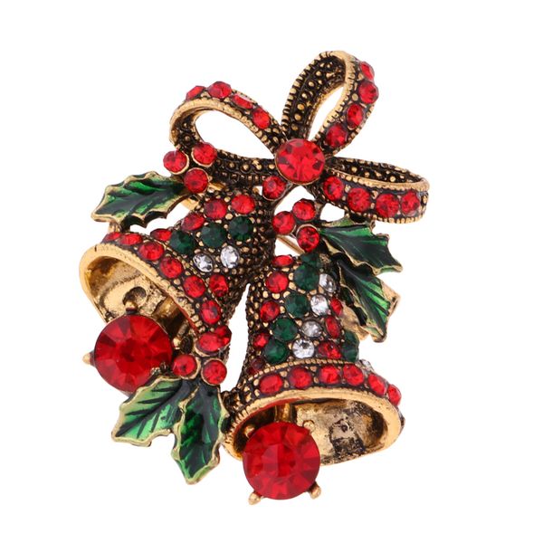 

симпатичный rhinestone jingle bell брошь для женщин девушки куклы рождественский подарок декор