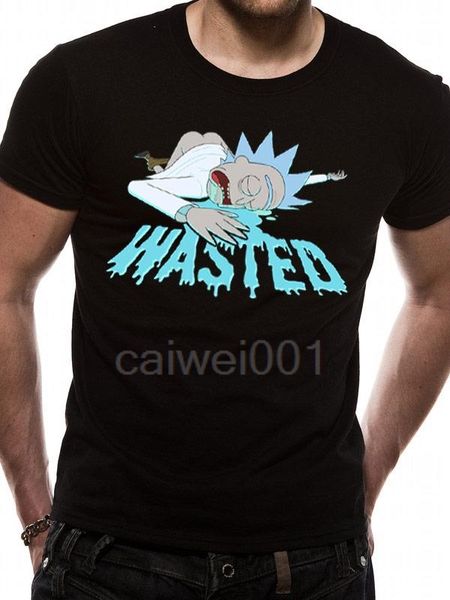 

wasted mens black t shirt men's cool short sleeve t shirt summer fit slim men