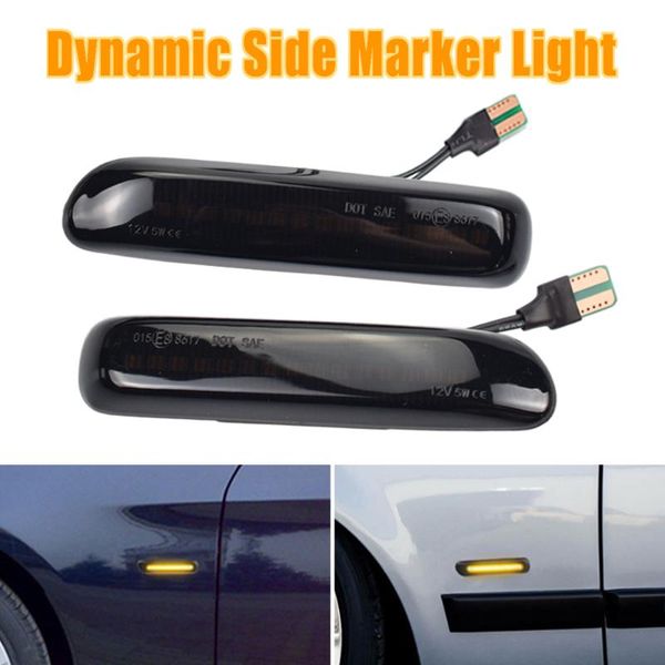 

2pcs led dynamic turn signal light side marker mirror indicator blinker for e46 3 series limo coupe compact cabriolet