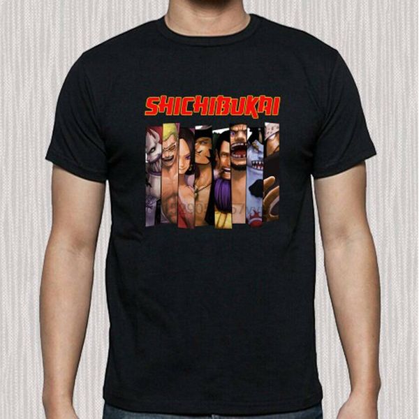 

one piece sichibukai super villains poster men black t-shirt size s to 3xl