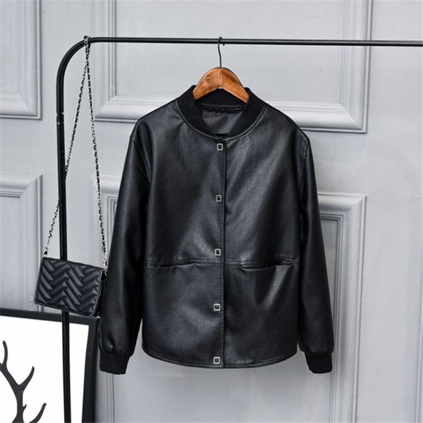 Верхнего качества Оригинальный дизайн Женской самки свободно кнопки рукав кожаной куртки Blazer новый Punk DJ кожа короткая куртка мотоцикла куртка