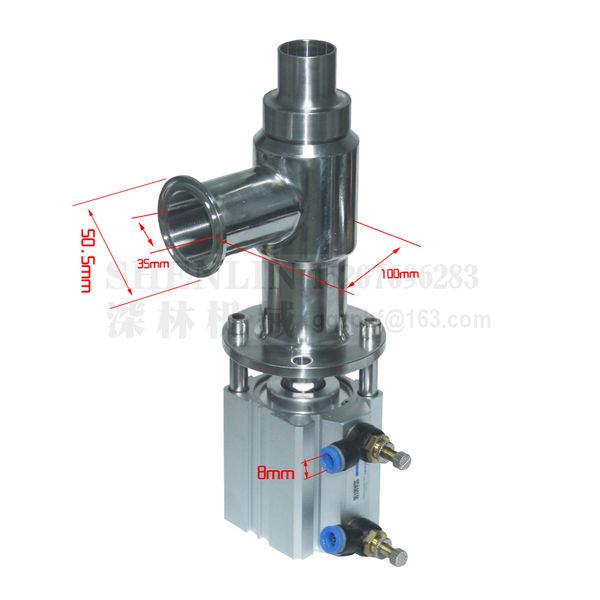 

shenlin filling nozzle id35mm through diameter filling head of penumatic machine piston for paste materials ss304