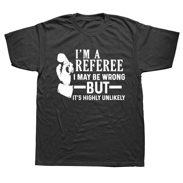

novelty i'm a referee soccer rugby football t-shirt mens short sleeves oversized streetwear hip hop printed t shirts tees