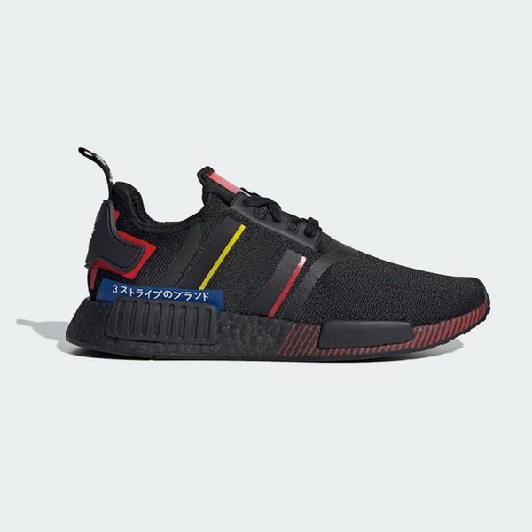 

2020 nmd r1 olympic pack black blue red running shoes new men women nmds casual sports shoes store size 36-45
