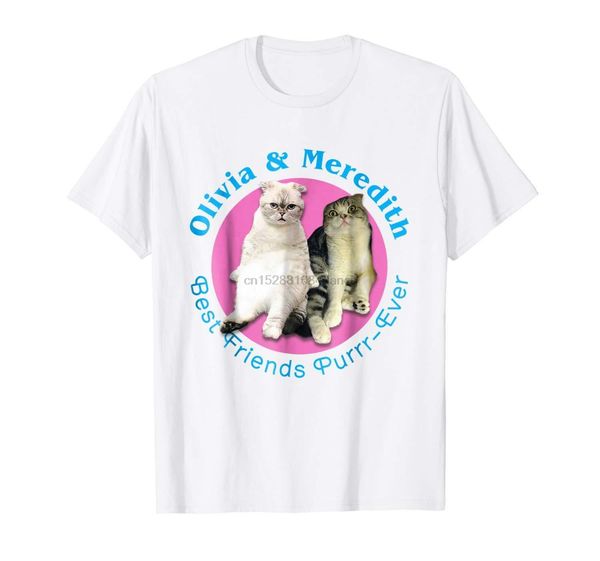 

olivia and meredith friends purrrrr-ever white t-shirt gift cool casual pride t shirt men fashion tshirt