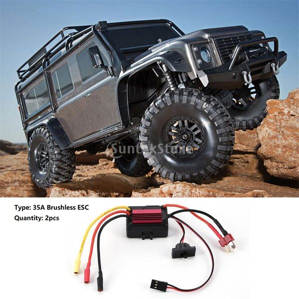 

1:18 1:16 бесщеточный водонепроницаемый sensorless 35a esc rc автомобилей замена 2 шт