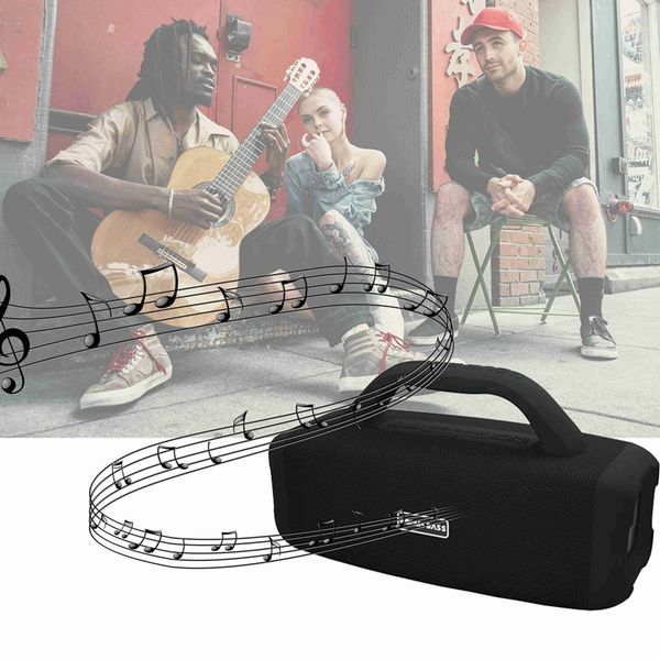 

booms bass l18 mini portable wireless bluetooth speaker stereo radio music subwoofer column speakers with tf fm
