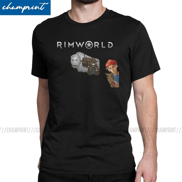 

vintage a great game t-shirt men o neck 100% cotton t shirts rimworld rim world meme short sleeve tees new arrival clothing