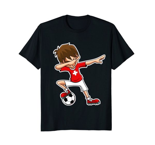 

mens t shirts fashion 2019 harajuku hip hop brand soccerer shirt for boys, dabbing, switzerland flag, gifts tee funny tees