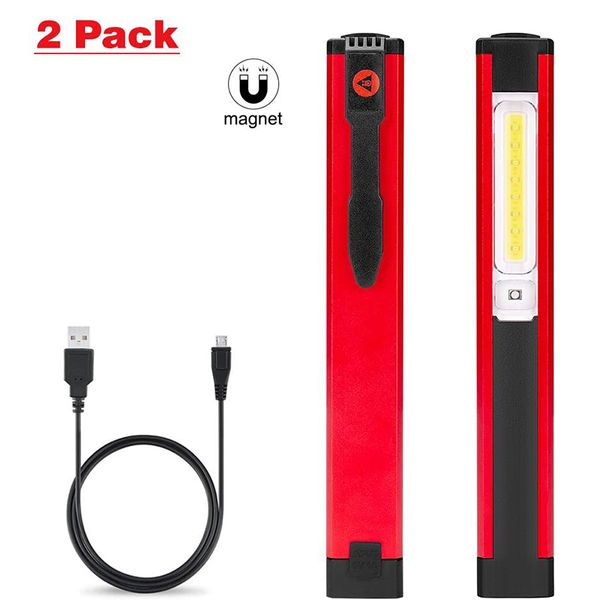 

led work light waterproof rechargeable handheld cob light with magnetic clip 5 modes led car repairing emergency