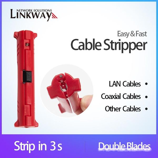 

network lan cable stripper coaxial cable insulation stripping tools electrical wires stripper pliers double blades