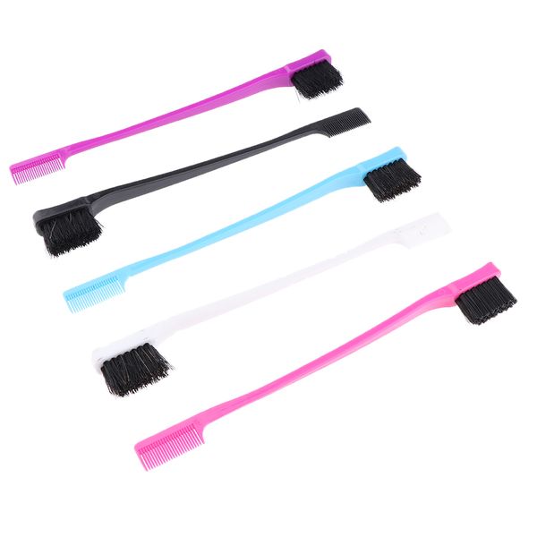 

5x 7 дюймов smooth нежного геля для волос края управления natural look польских волосы инструмент двойных закончились волосы расчески щетка, Silver