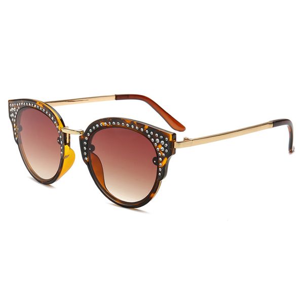 

sunglasses 2021 retro round women cat eye alloy temple plastic material lenses 2776 uv400 protection eyewear, White;black