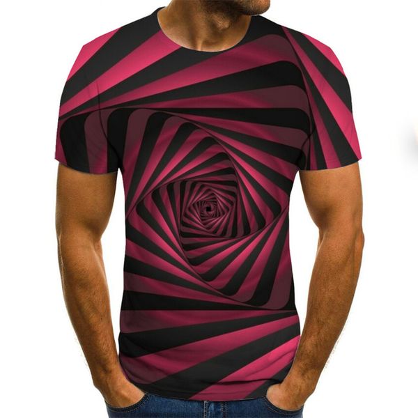 

new three-dimensional rotating summer 3d visual three-dimensional 3d print shirts hippie funny comics men clothing