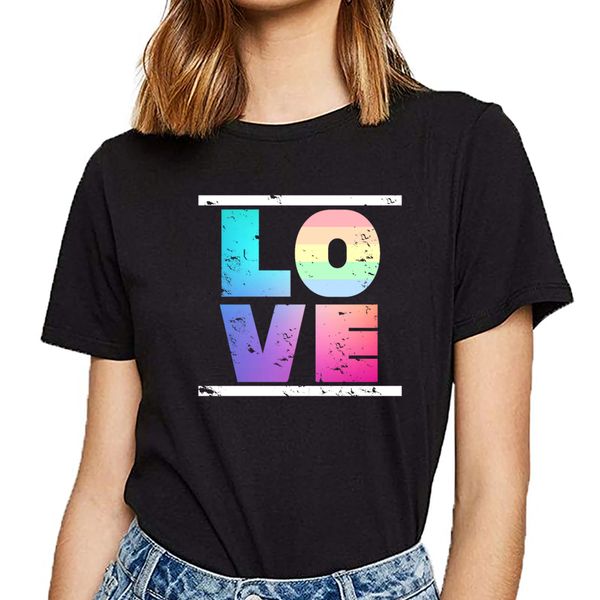 

t shirt women love rainbow pride gift christmas csd march fit inscriptions print female tshirt
